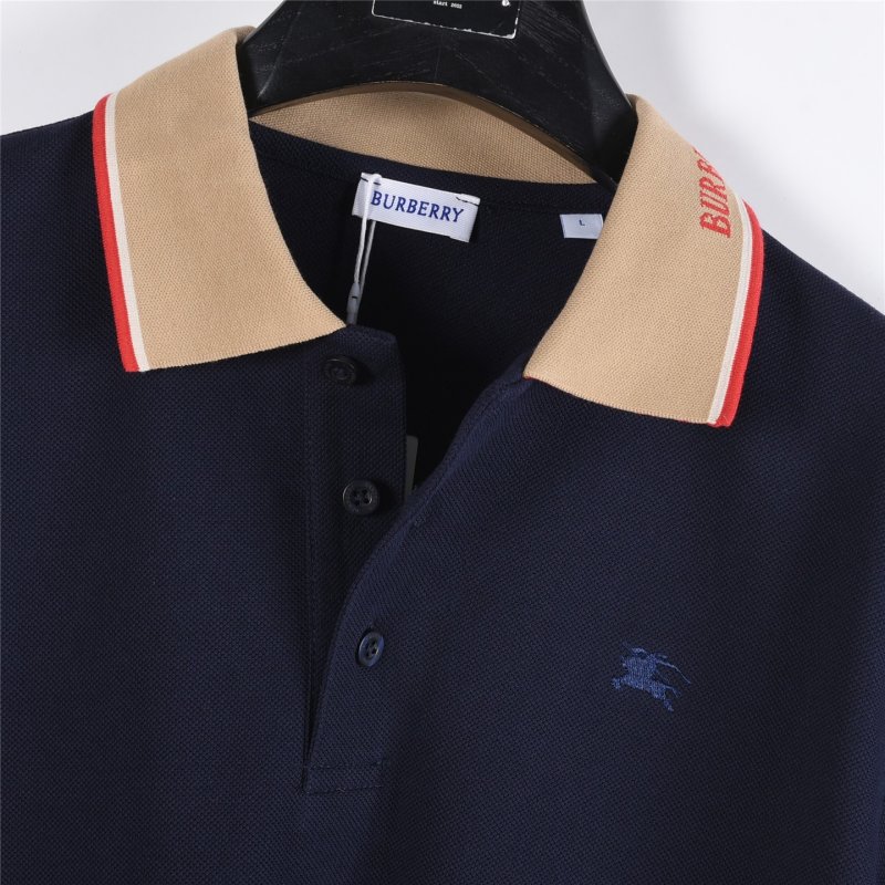 Navy & Cream Contrast Polo Shirt view