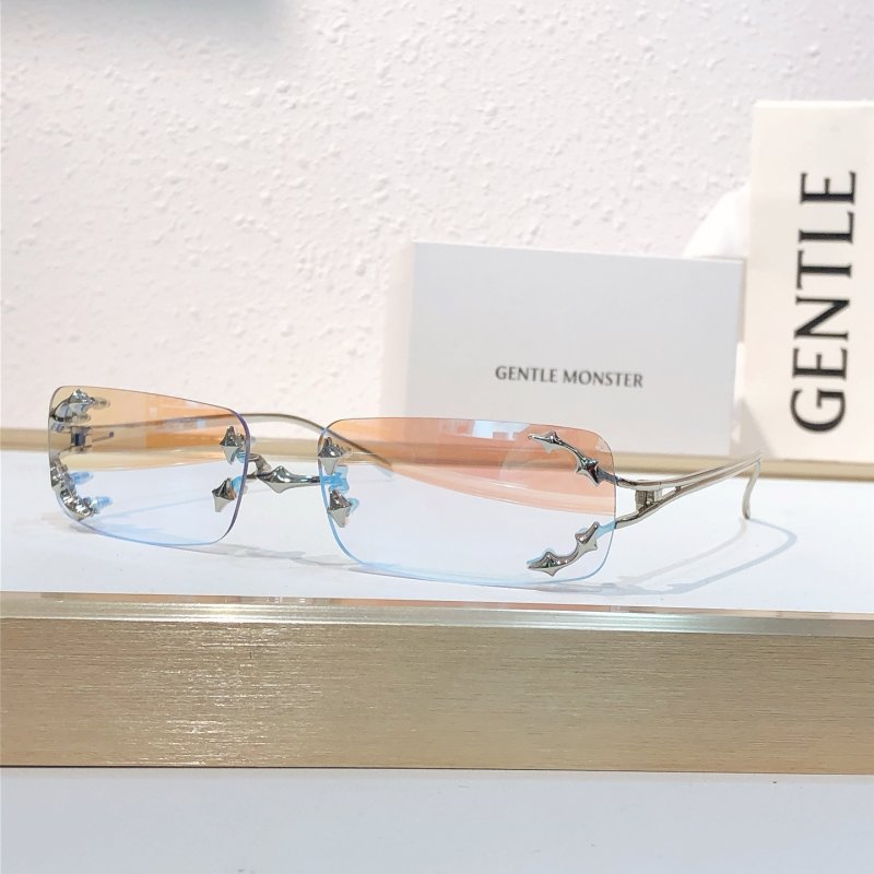 Gentle Monster BOLD Titanium Rimless Sunglasses - Clear view