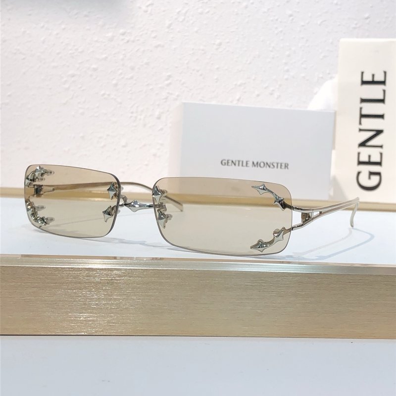 Gentle Monster BOLD Titanium Rimless Sunglasses - Clear view