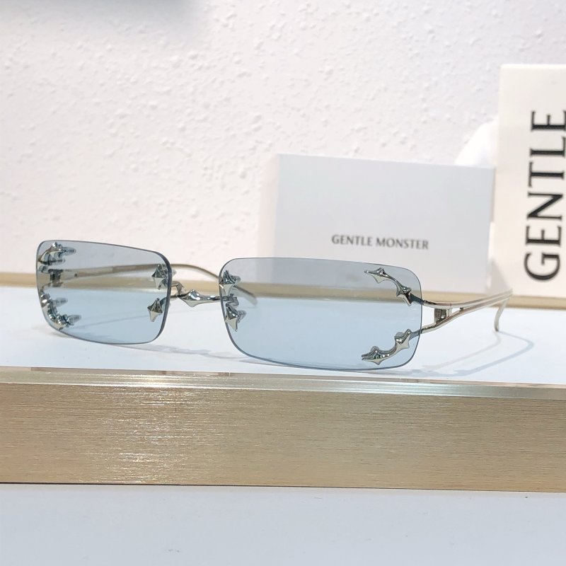 Gentle Monster BOLD Titanium Rimless Sunglasses - Clear view