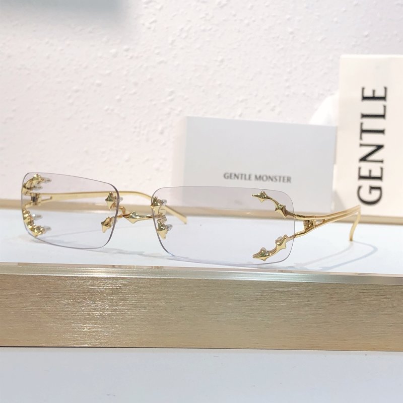 Gentle Monster BOLD Titanium Rimless Sunglasses - Clear view