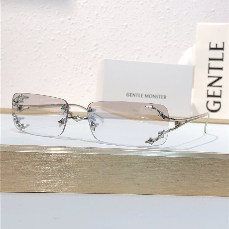 Gentle Monster BOLD Titanium Rimless Sunglasses - Clear view