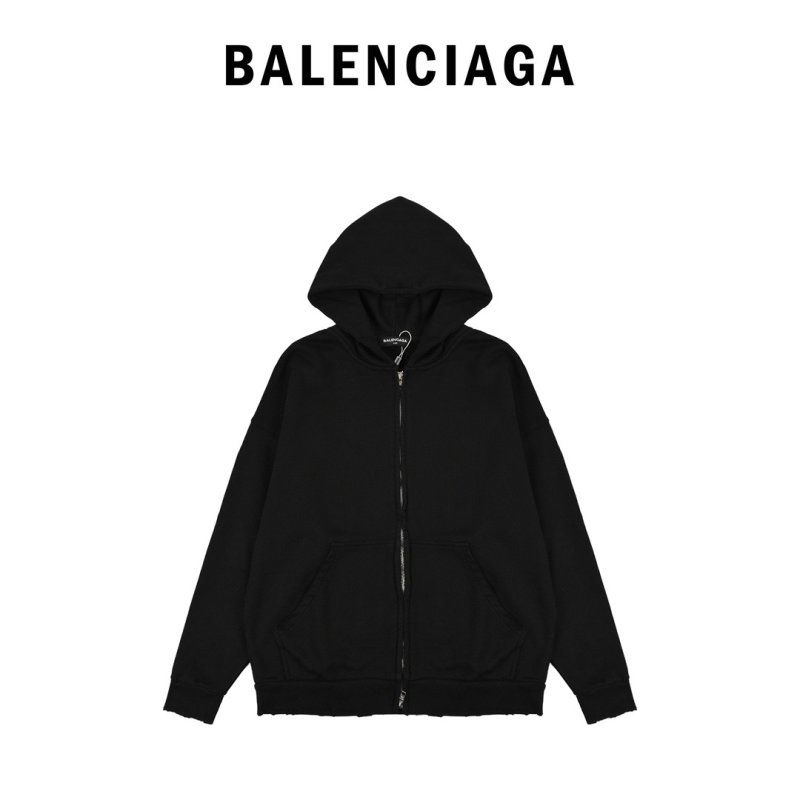 Black Oversized Zip-Up Hoodie Jacket view