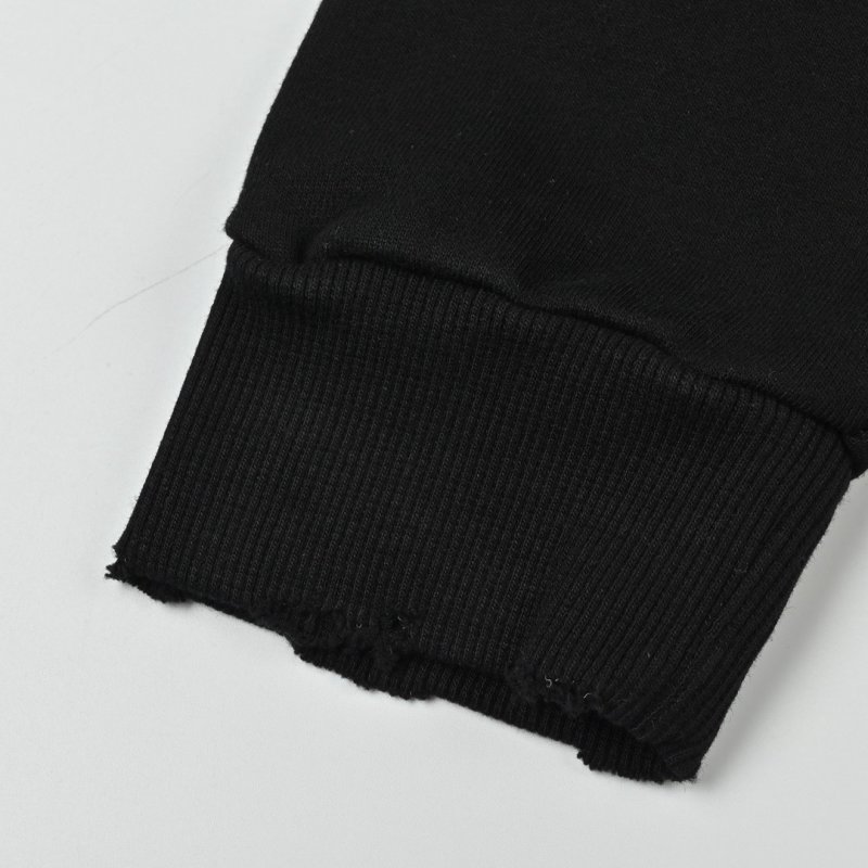Black Oversized Zip-Up Hoodie Jacket view