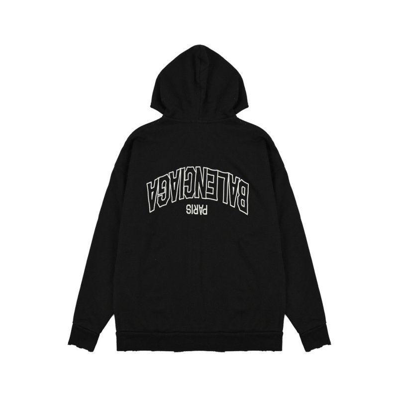 Black Oversized Zip-Up Hoodie Jacket view