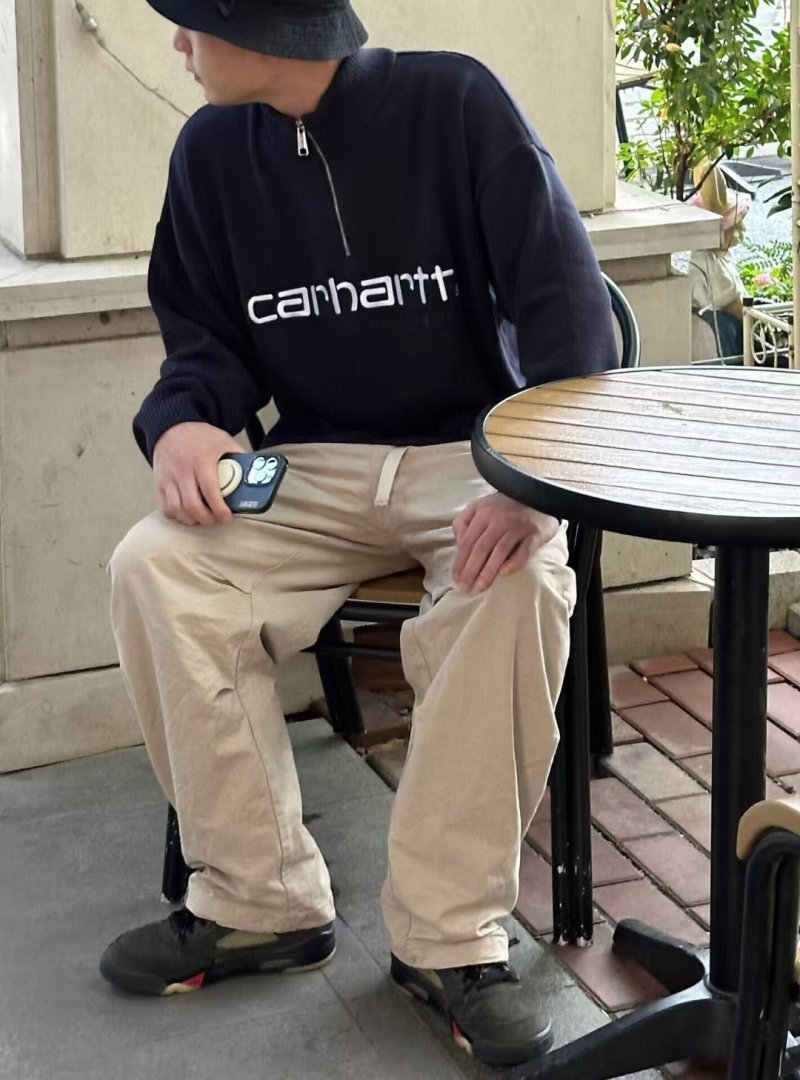 Carhartt Black Logo Hoodie view