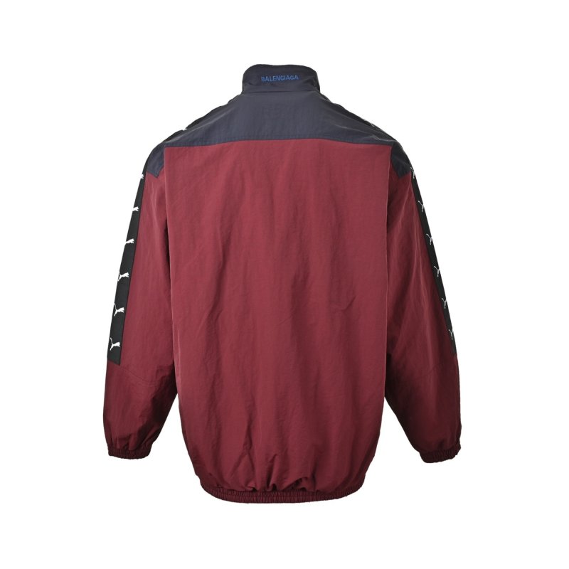 Puma Colorblock Track Jacket Burgundy Black view