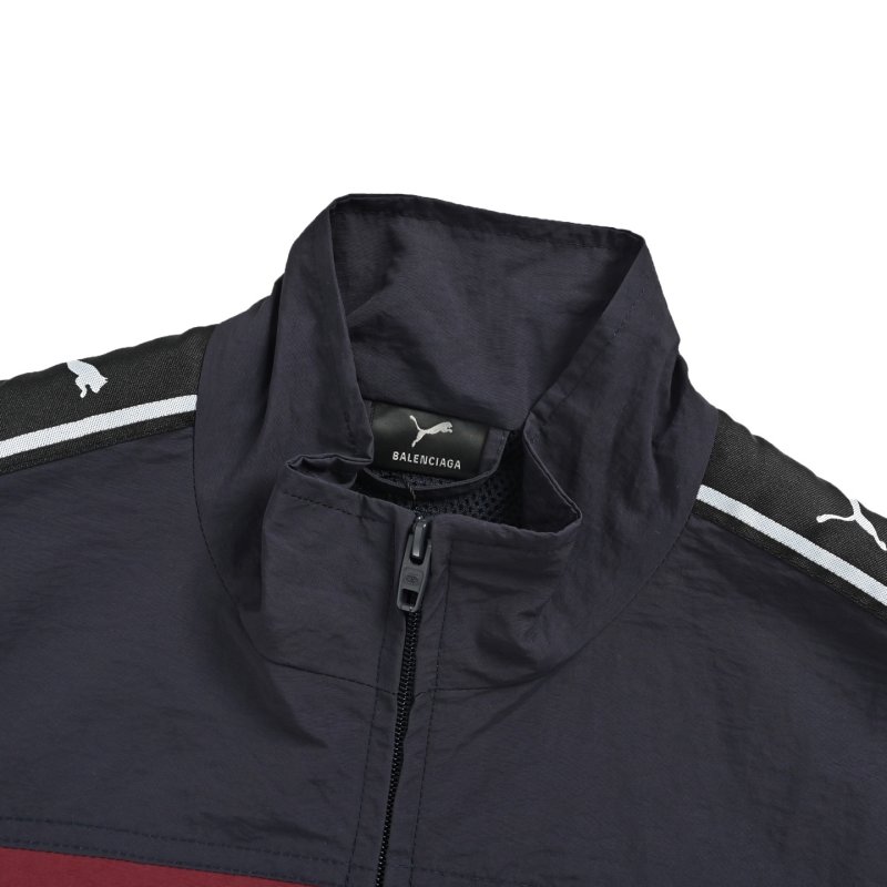 Puma Colorblock Track Jacket Burgundy Black view
