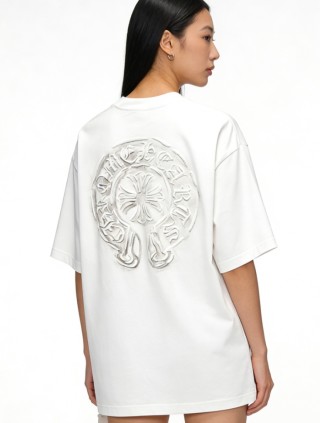 Essentials Cream Circular Logo T-Shirt view 2