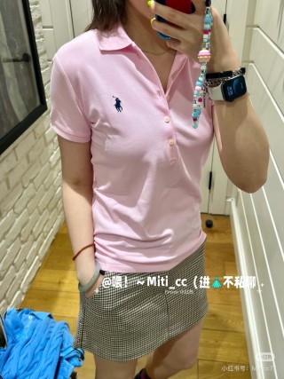Polo Ralph Lauren Women's Pink Short-Sleeve Polo Shirt view 5