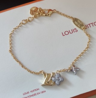 Louis Vuitton Gram Monogram Floral Zirconia Bracelet Gold view 2