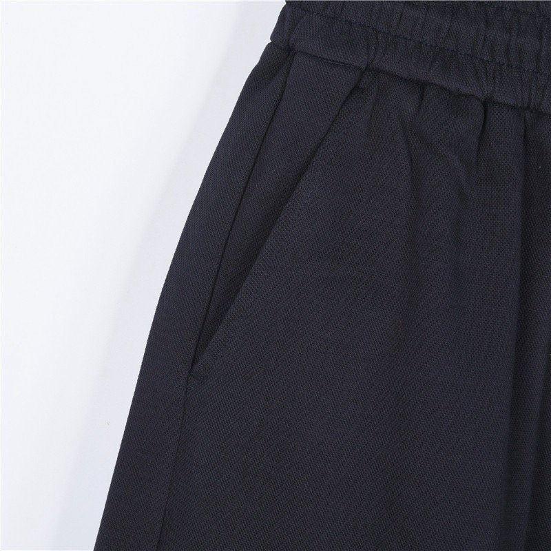 Prada Black Shorts with White Logo Stripe view