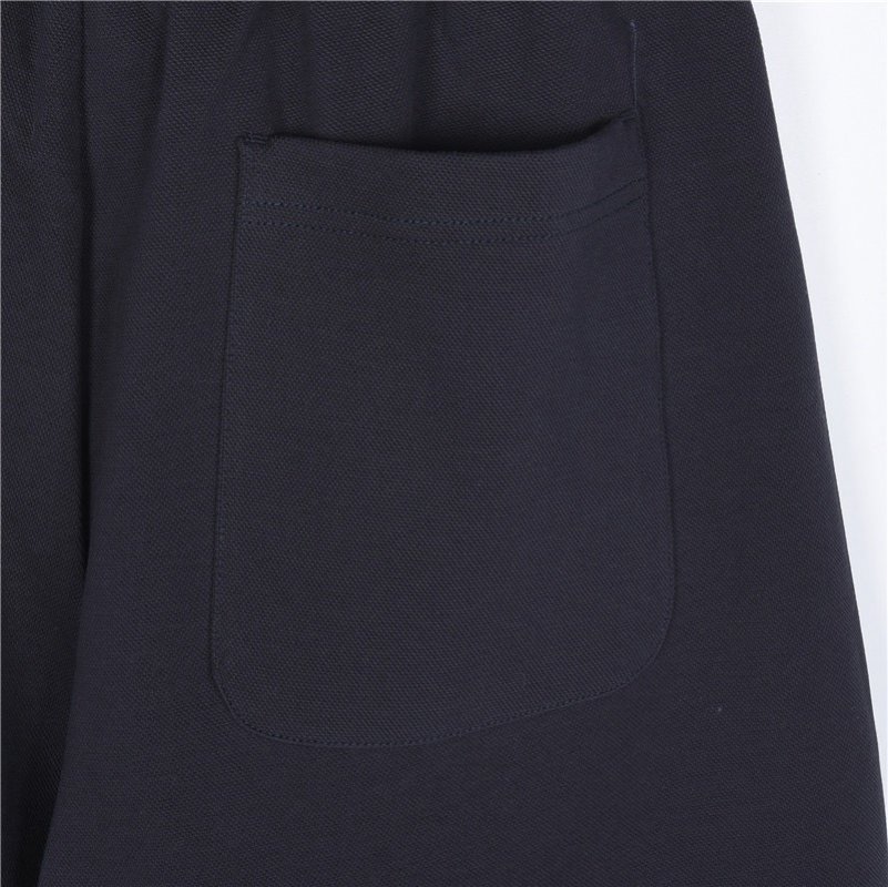 Prada Black Shorts with White Logo Stripe view