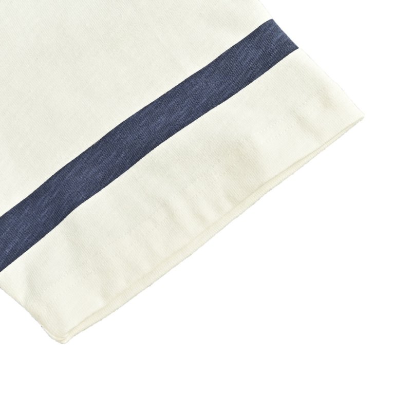 White Graphic Print Short Sleeve T-Shirt with Blue Embroidery view