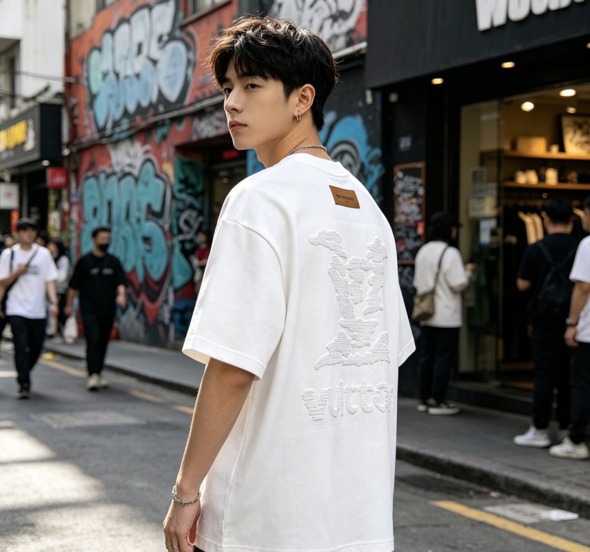 Louis Vuitton Monogram Logo White T-Shirt view