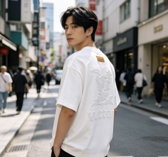 Louis Vuitton Monogram Logo White T-Shirt view 3