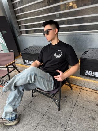 Moncler Logo Crest Black T-Shirt view 4