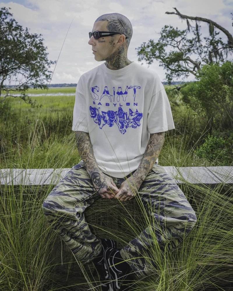Saint Mxxxxxx White Graphic Logo T-Shirt