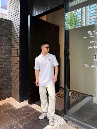 Canada Goose White Polo Shirt view 4