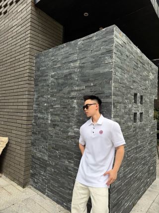 Canada Goose White Polo Shirt view 8