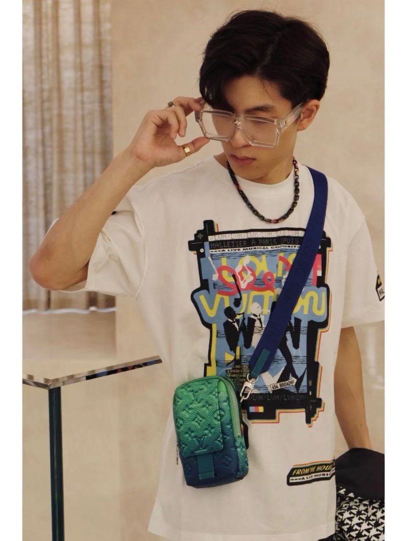 White Graphic Print Short Sleeve T-Shirt with Badge Details view