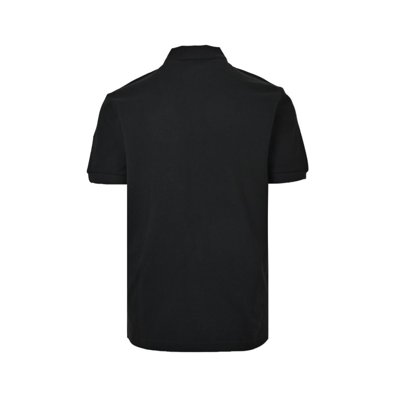 Black Short Sleeve Polo Shirt with Embroidered Logo view