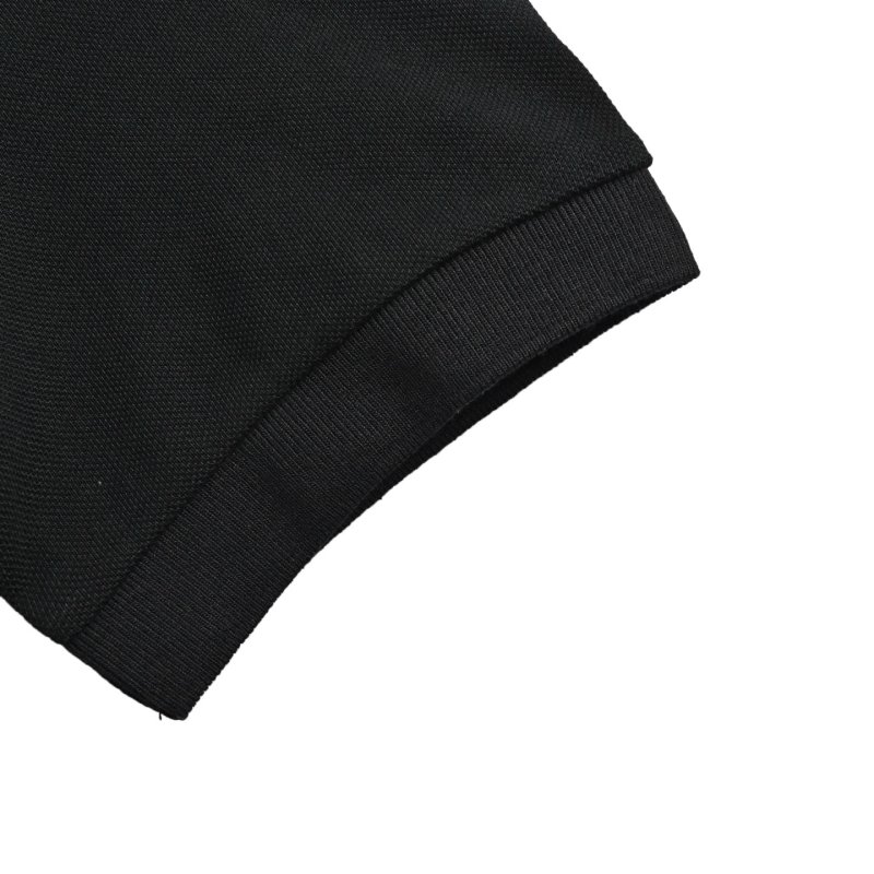 Black Short Sleeve Polo Shirt with Embroidered Logo view