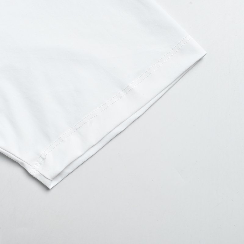 White Minimalist Short Sleeve T-Shirt with Small Embroidered Logo view