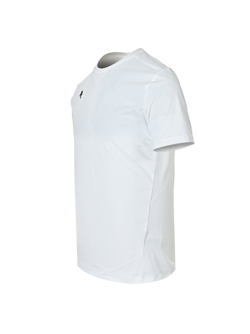 White Minimalist Short Sleeve T-Shirt with Small Embroidered Logo view