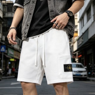 Stone Island White Cargo Shorts view 5