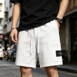 Stone Island White Cargo Shorts view 8