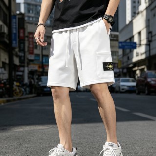 Stone Island White Cargo Shorts view 9