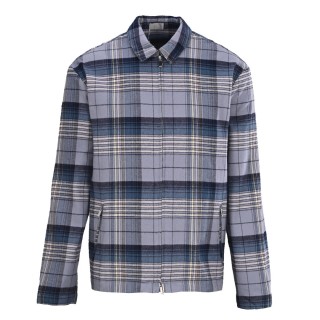 Dior CD Blue Plaid Zip Shirt Jacket