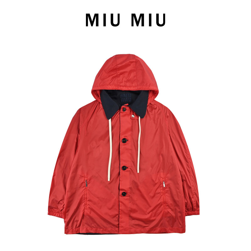 Miu Miu Navy & Red Reversible Coat view