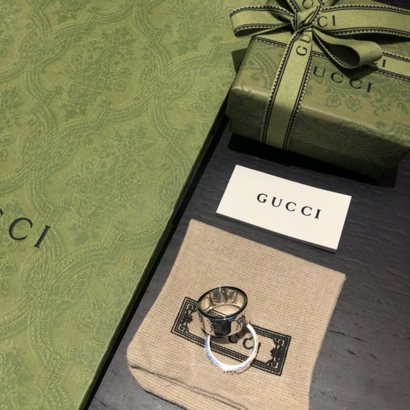 Gucci Ghost 9mm Band Ring Silver