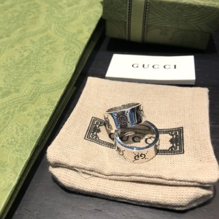 Gucci Ghost 9mm Band Ring Silver view 2
