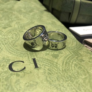 Gucci Ghost 9mm Band Ring Silver view 4