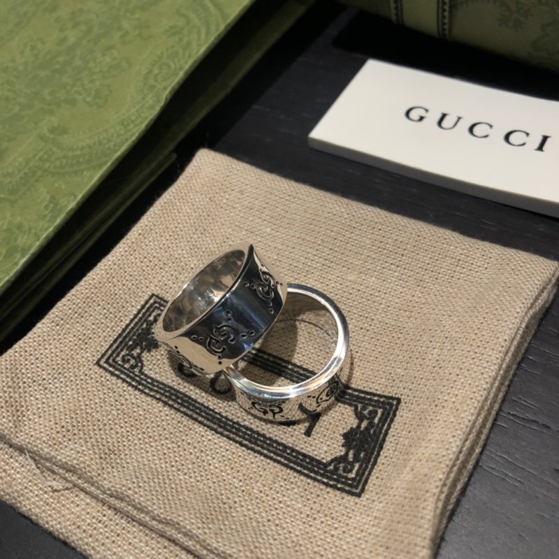 Gucci Ghost 9mm Band Ring Silver view