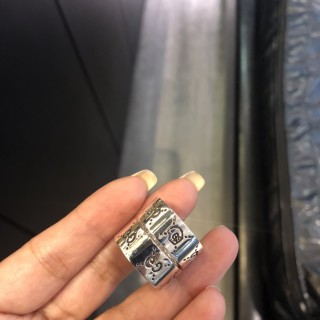 Gucci Ghost 9mm Band Ring Silver view 6