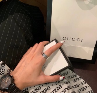 Gucci Ghost 9mm Band Ring Silver view 7
