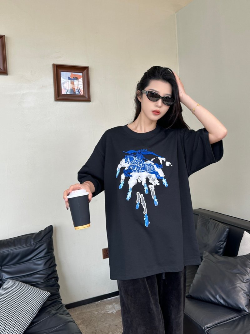 Black Graphic Print Oversized T-Shirt - Blue Drip Globe Design