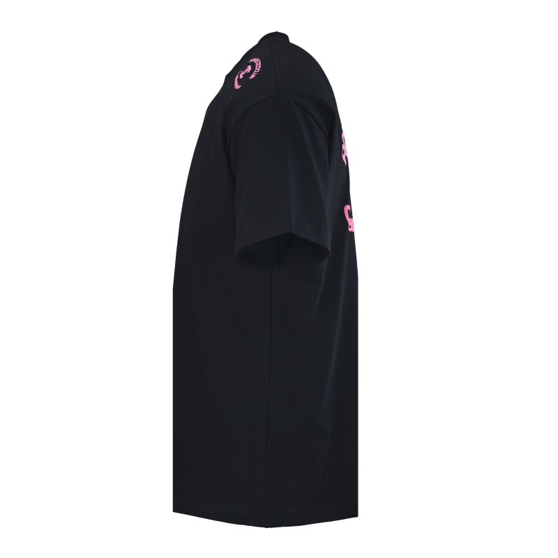 Chanel Rouge Coco Club Black T-Shirt with Pink Logo Print view
