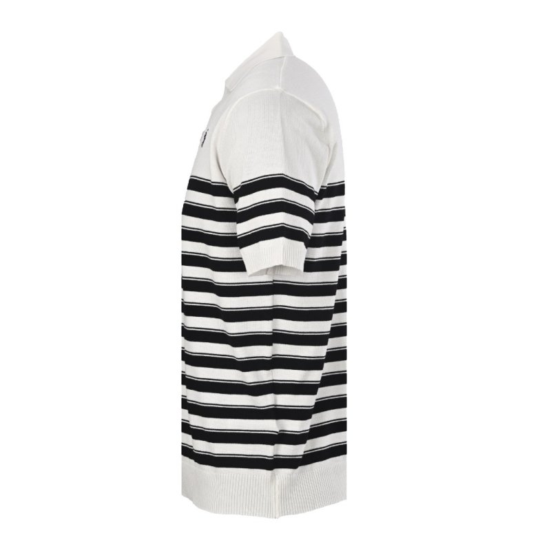 Polo Ralph Lauren White & Navy Striped Polo Shirt view