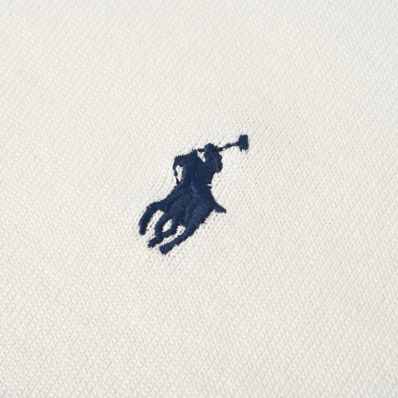 Polo Ralph Lauren White & Navy Striped Polo Shirt view