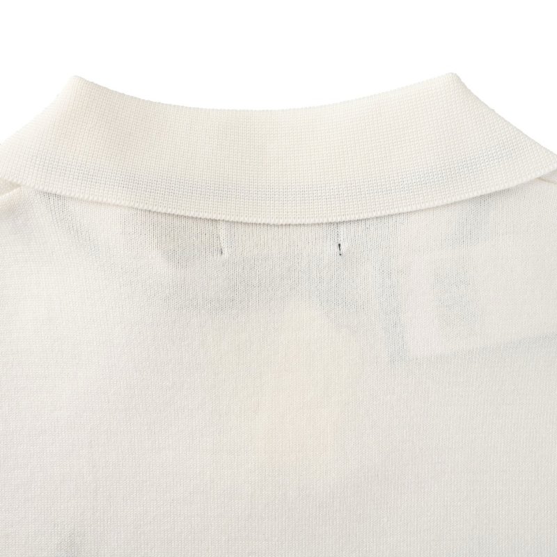 Polo Ralph Lauren White & Navy Striped Polo Shirt view