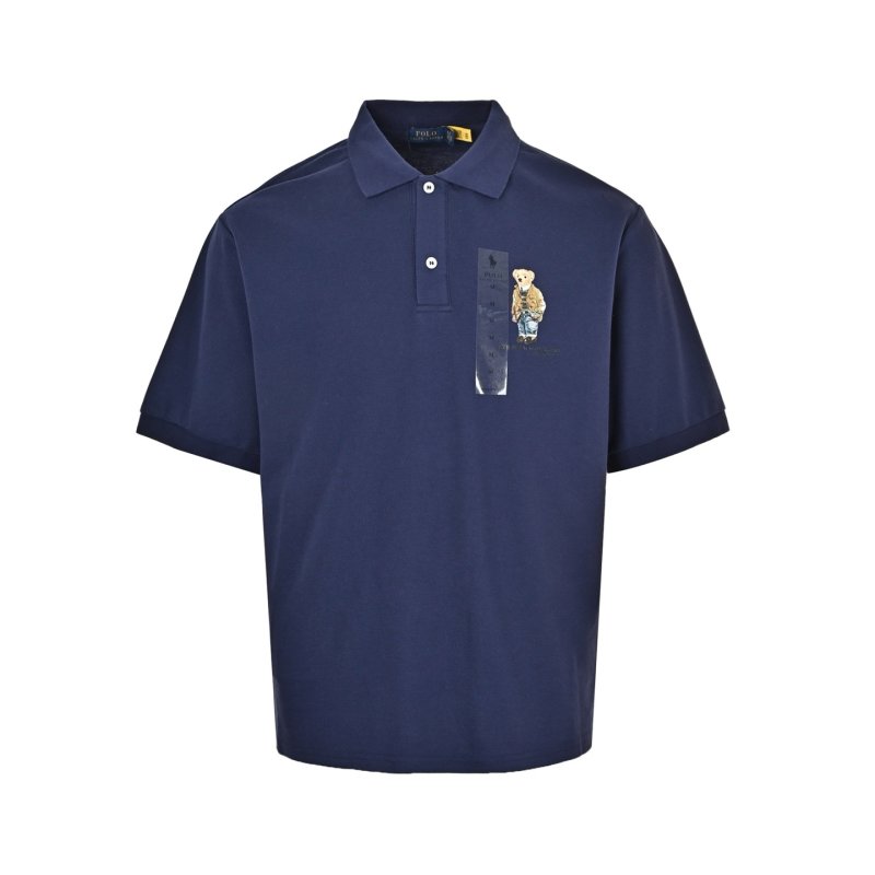 Polo Ralph Lauren Navy Bear Embroidered Polo Shirt view