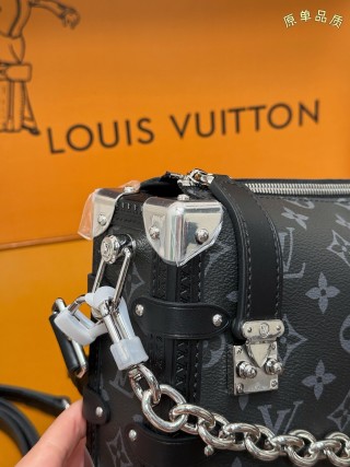 Louis Vuitton Side Trunk East West Black Monogram Shoulder Bag view 3