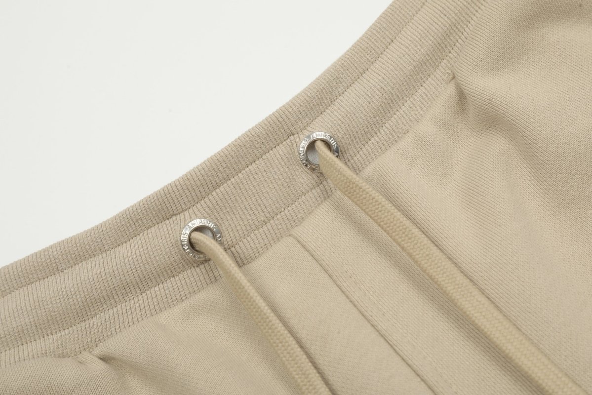 Cream Embroidered Drawstring Shorts view