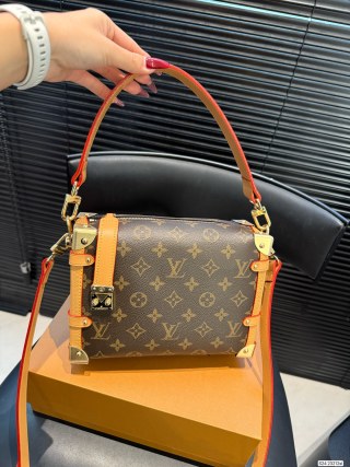 Louis Vuitton Monogram Trunk Shoulder Bag Orange Strap view 2