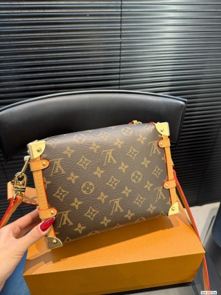 Louis Vuitton Monogram Trunk Shoulder Bag Orange Strap view 6